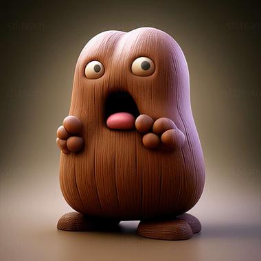 3D модель Выкопайте эти Diglett много Digda (STL)